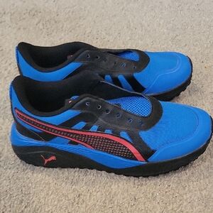 Puma Kids Vibrant Blue and Black Sneakers